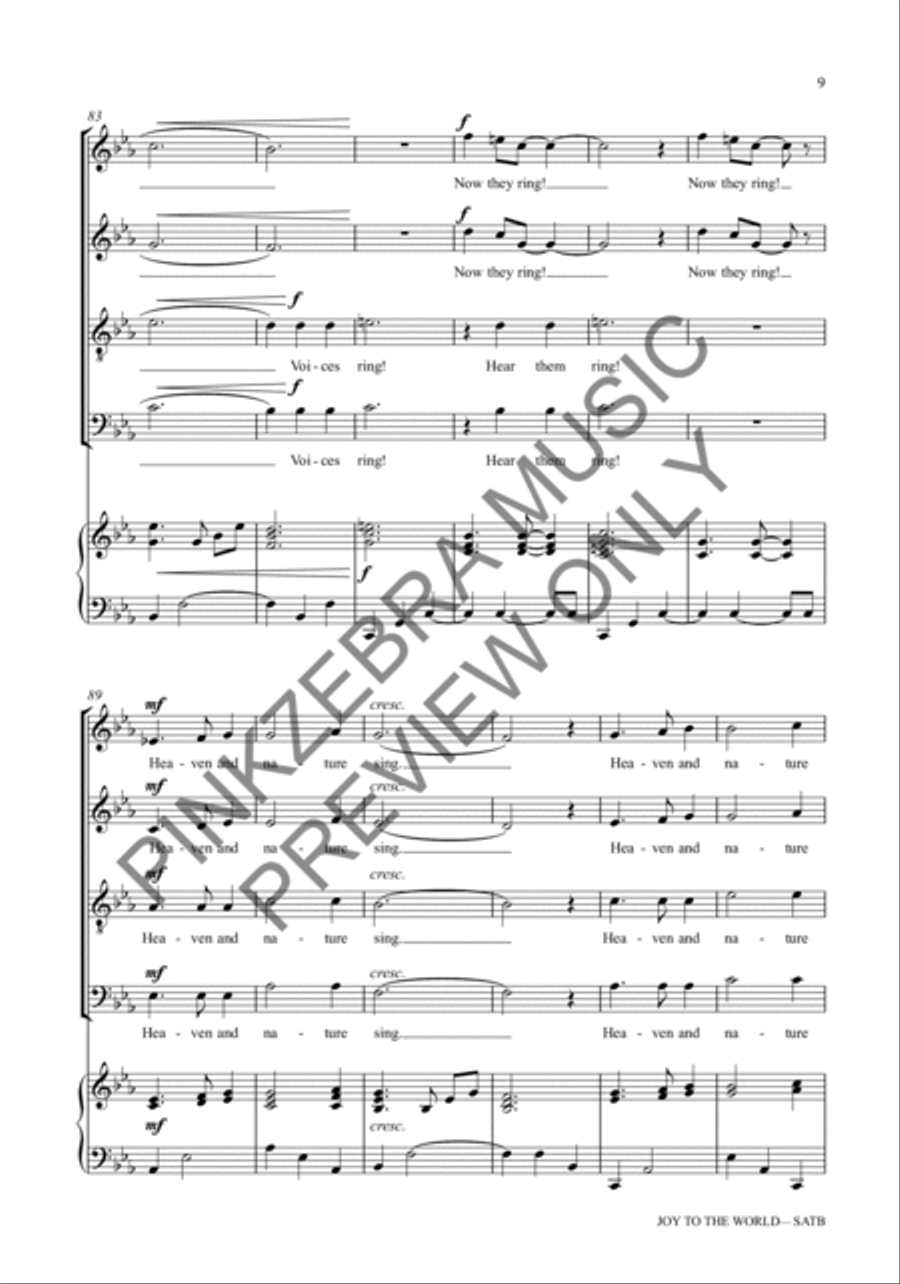 Joy to the World (Orchestration with Rhythm Section) Choir scores gallery preview page 10