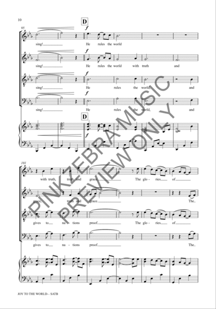 Joy to the World (Orchestration with Rhythm Section) Choir scores gallery preview page 11