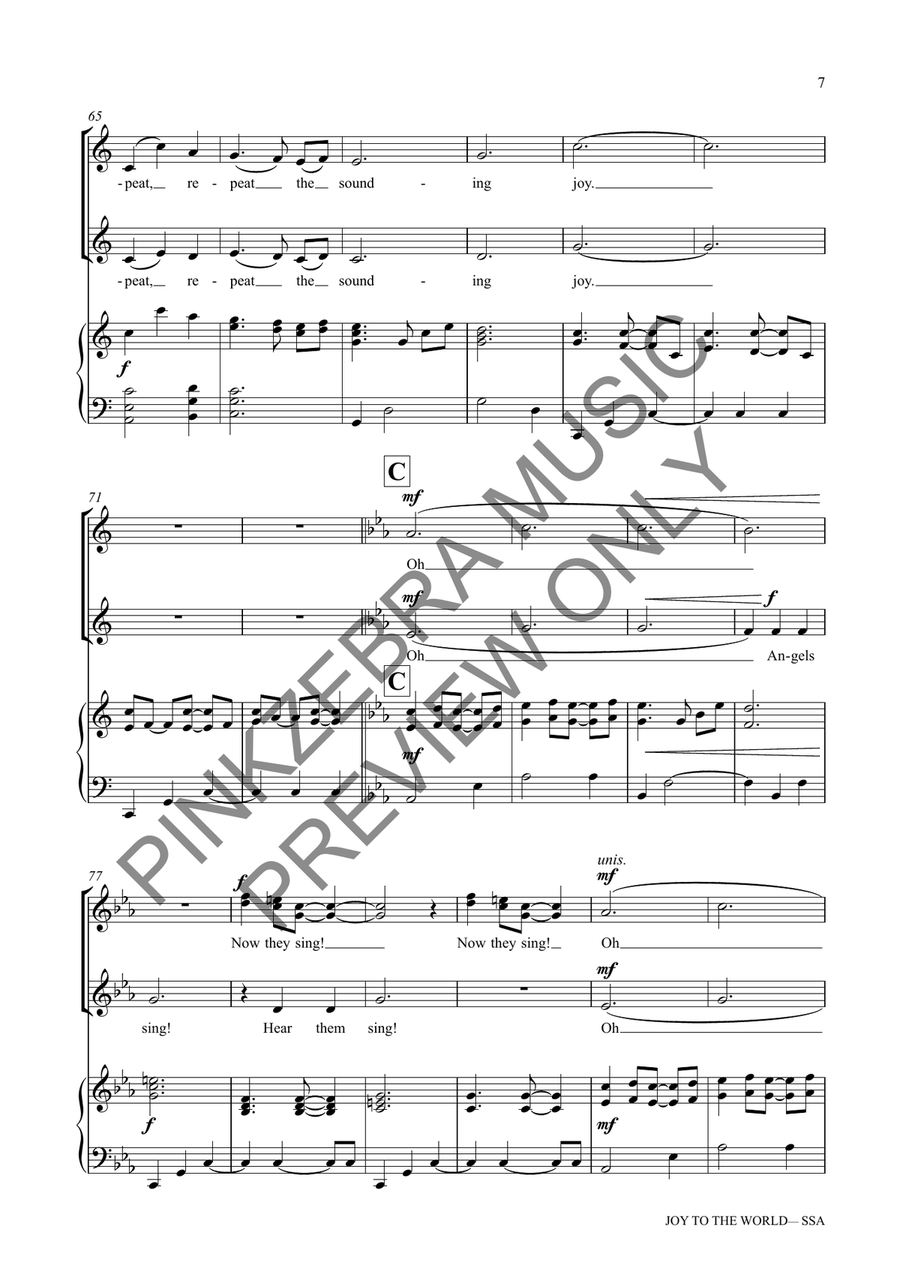 Joy to the World (SSA) Joy to the World (SSA) SSA scores gallery preview page 8
