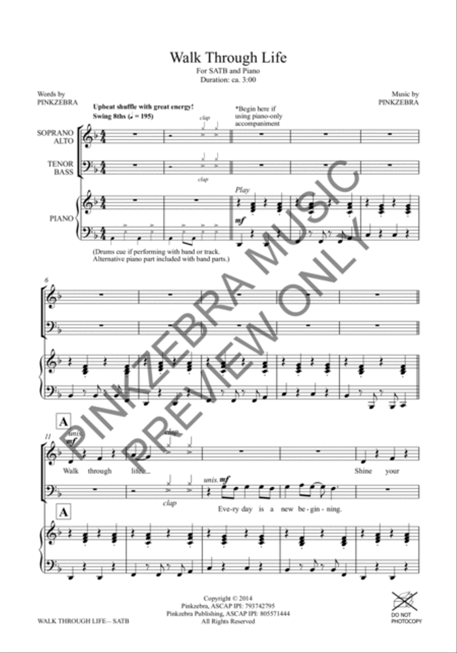Walk Through Life (Instrumental Parts) (TTB Only) TTB scores gallery preview page 3