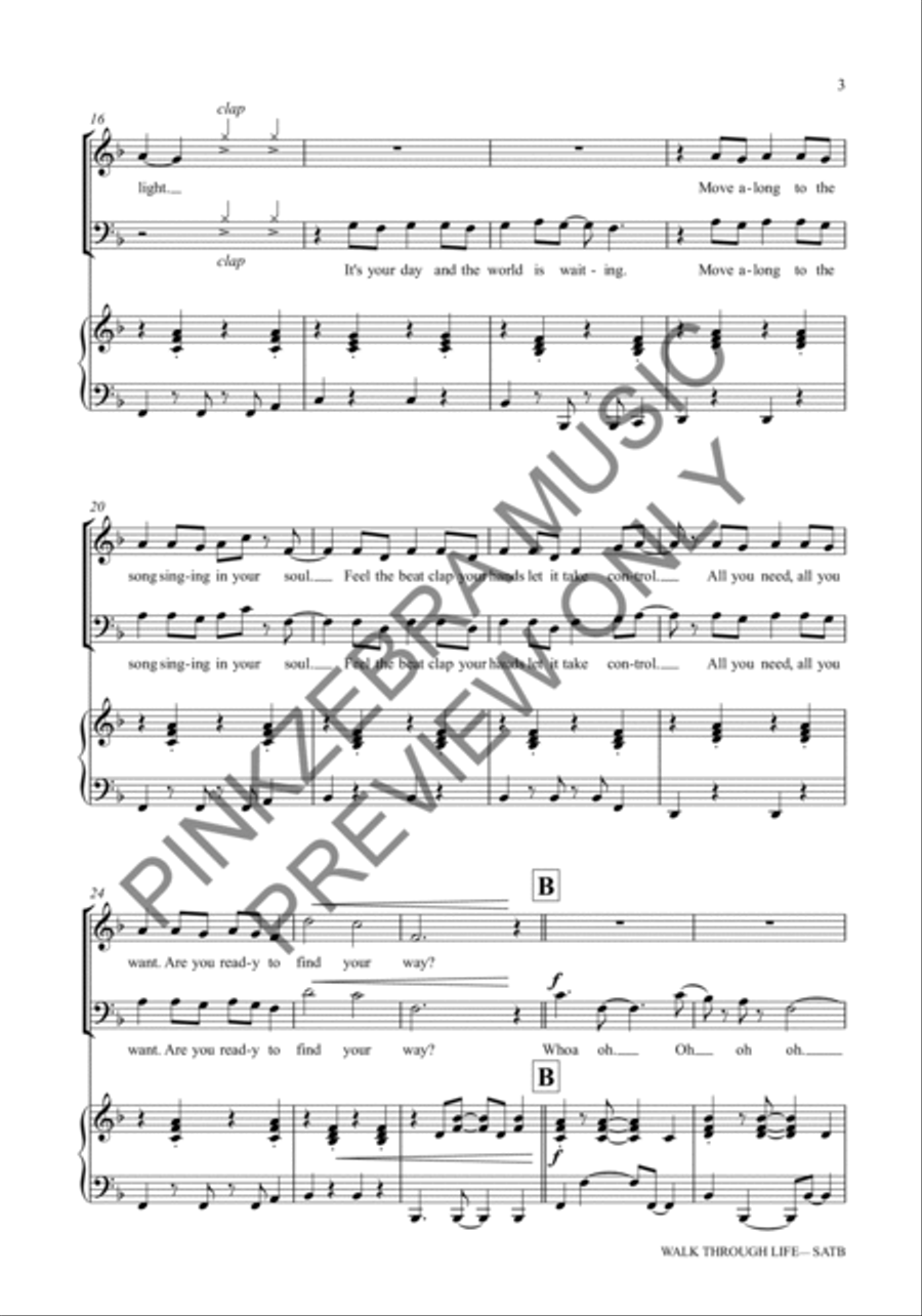 Walk Through Life (Instrumental Parts) (TTB Only) TTB scores gallery preview page 4