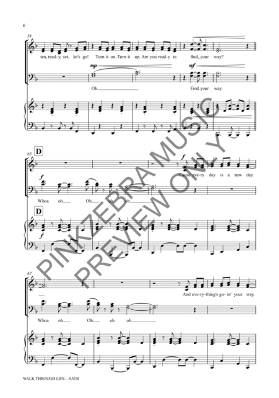 Walk Through Life (Instrumental Parts) (TTB Only) TTB scores gallery preview page 7