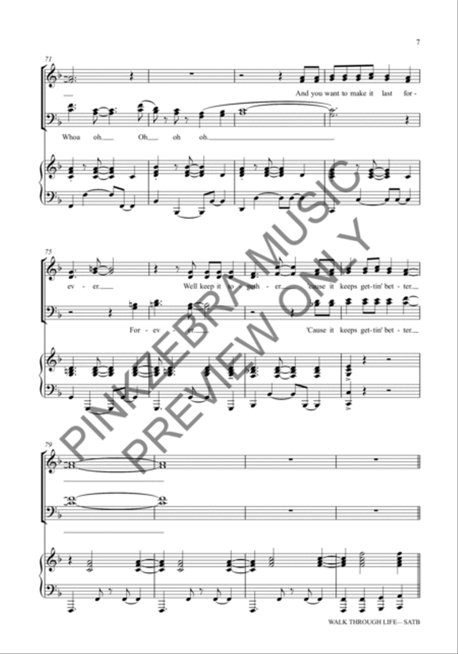 Walk Through Life (Instrumental Parts) (TTB Only) TTB scores gallery preview page 8