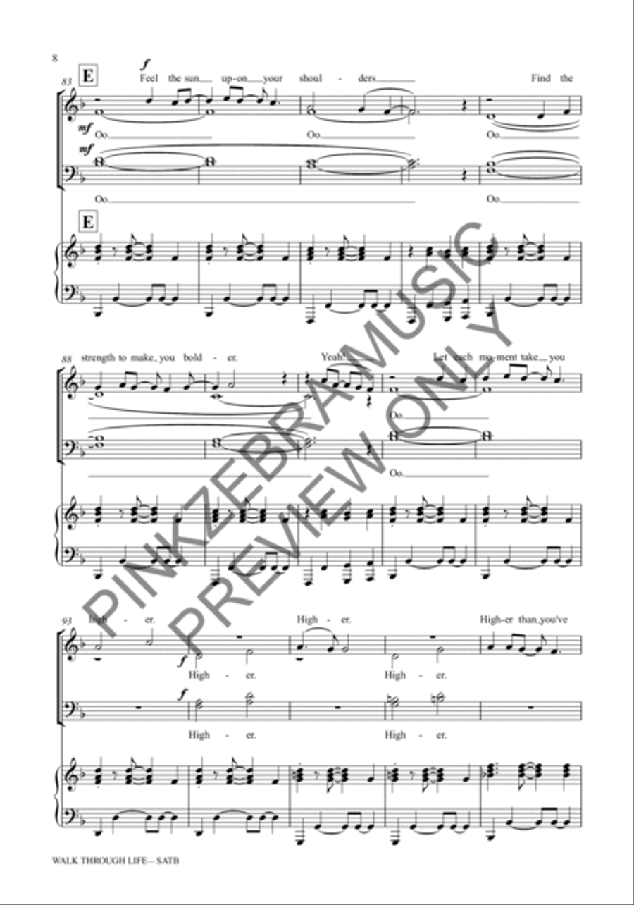 Walk Through Life (Instrumental Parts) (TTB Only) TTB scores gallery preview page 9