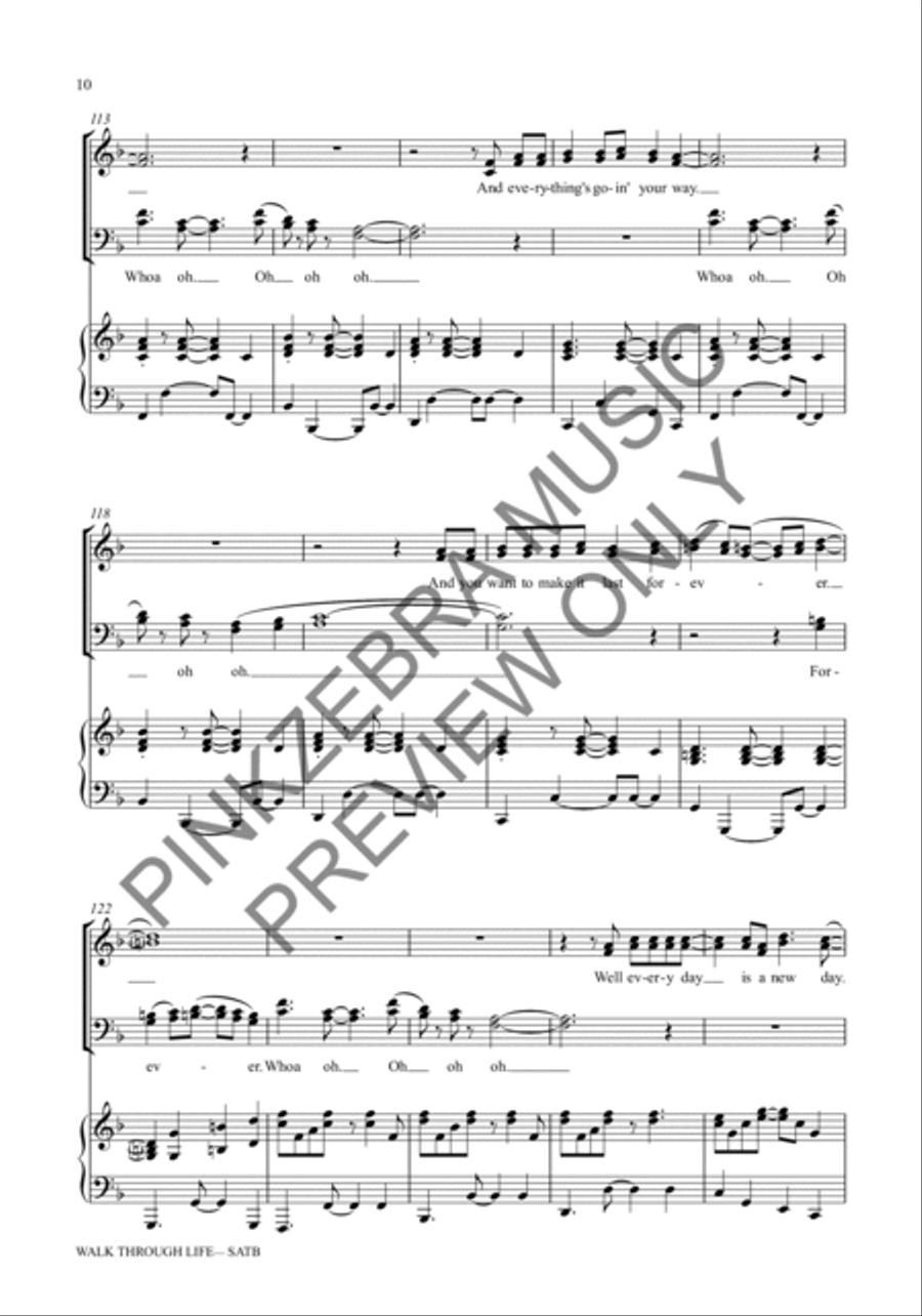 Walk Through Life (Instrumental Parts) (TTB Only) TTB scores gallery preview page 11