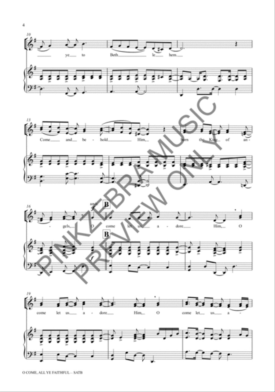 O Come, All Ye Faithful (Instrumental Parts) (Bass, Drums Only) Choir scores gallery preview page 5