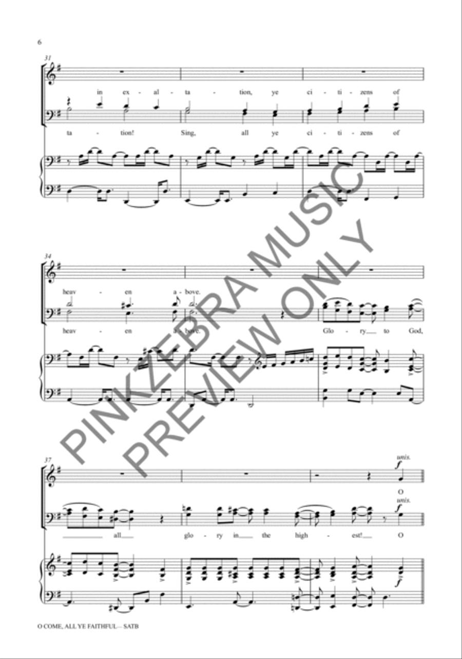 O Come, All Ye Faithful (Instrumental Parts) (Bass, Drums Only) Choir scores gallery preview page 7
