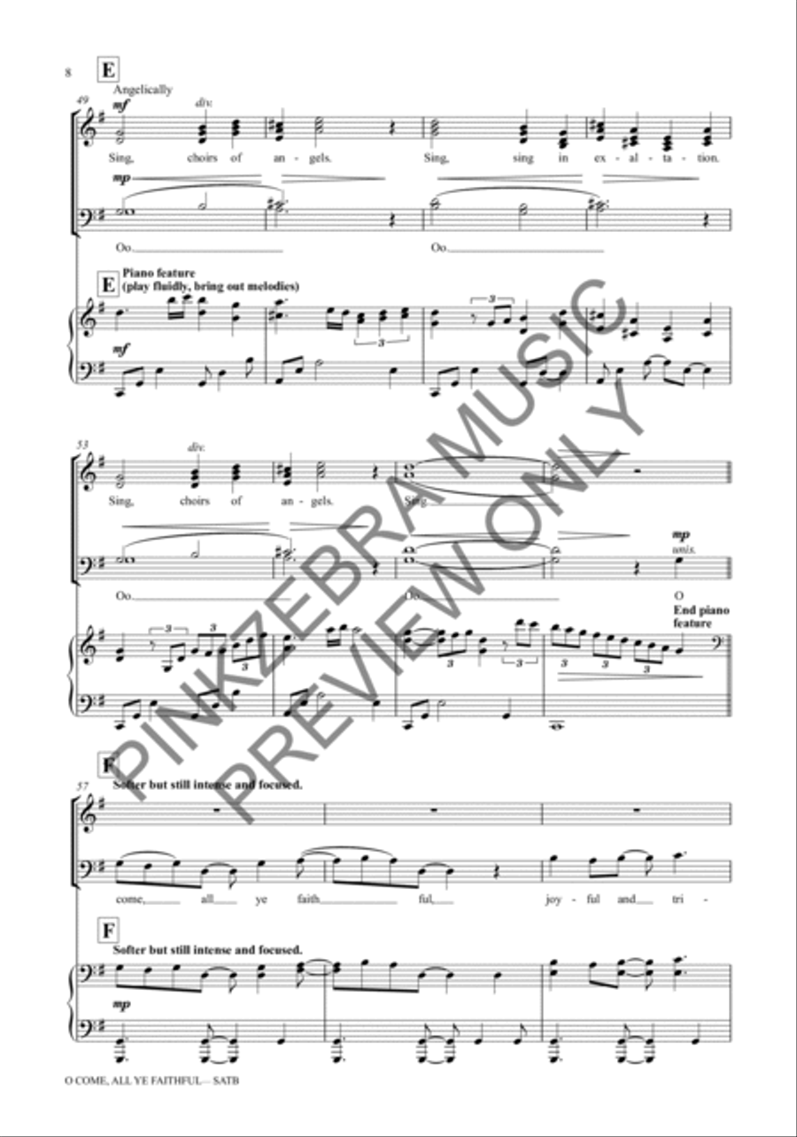 O Come, All Ye Faithful (Instrumental Parts) (Bass, Drums Only) Choir scores gallery preview page 9
