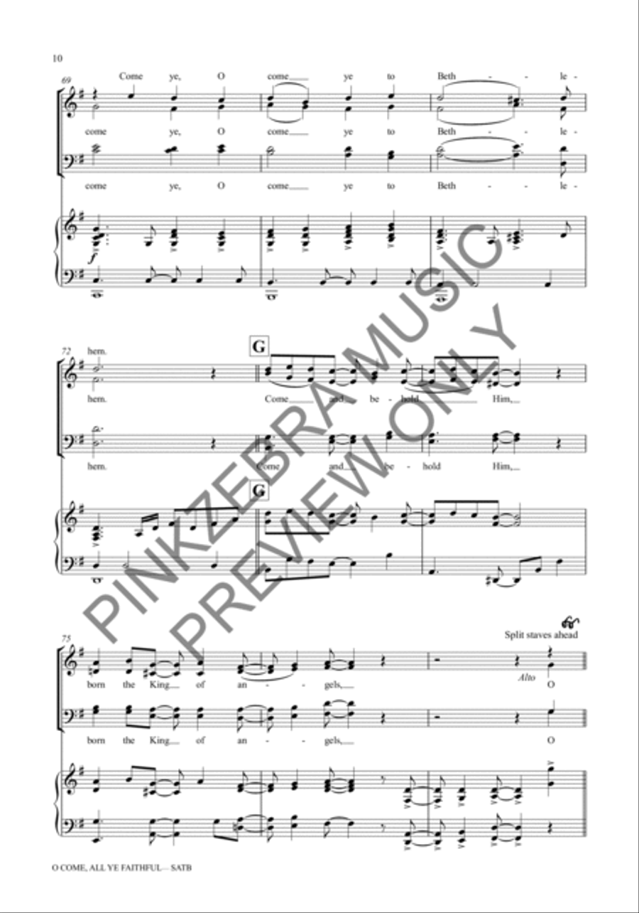 O Come, All Ye Faithful (Instrumental Parts) (Bass, Drums Only) Choir scores gallery preview page 11