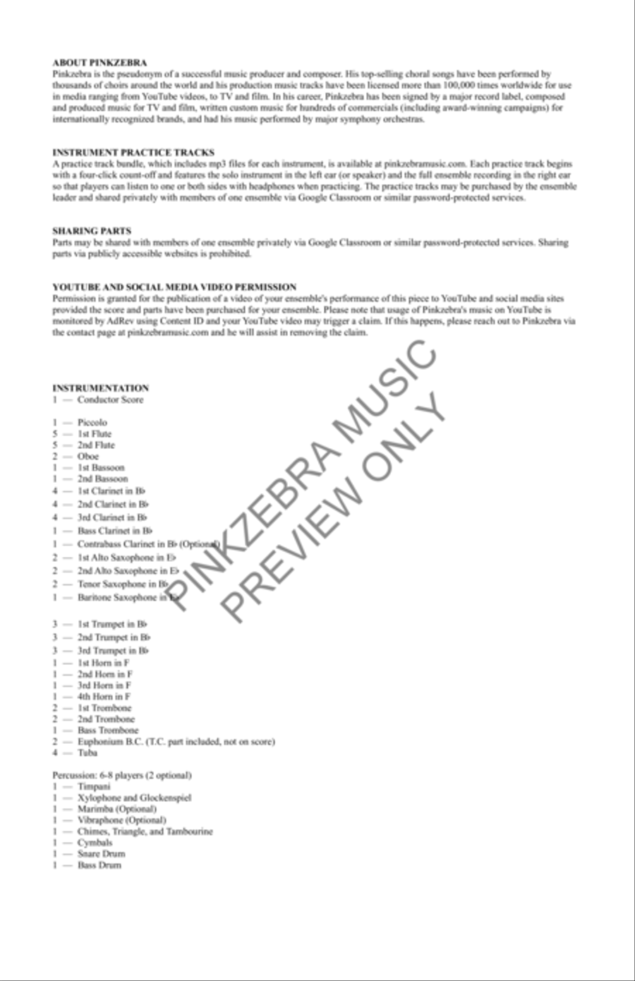 Fanfare for a New Era Additional Score Concert Band scores gallery preview page 3