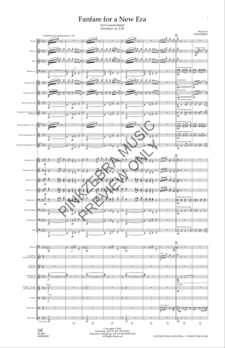 Fanfare for a New Era Additional Score Concert Band scores gallery preview page 4