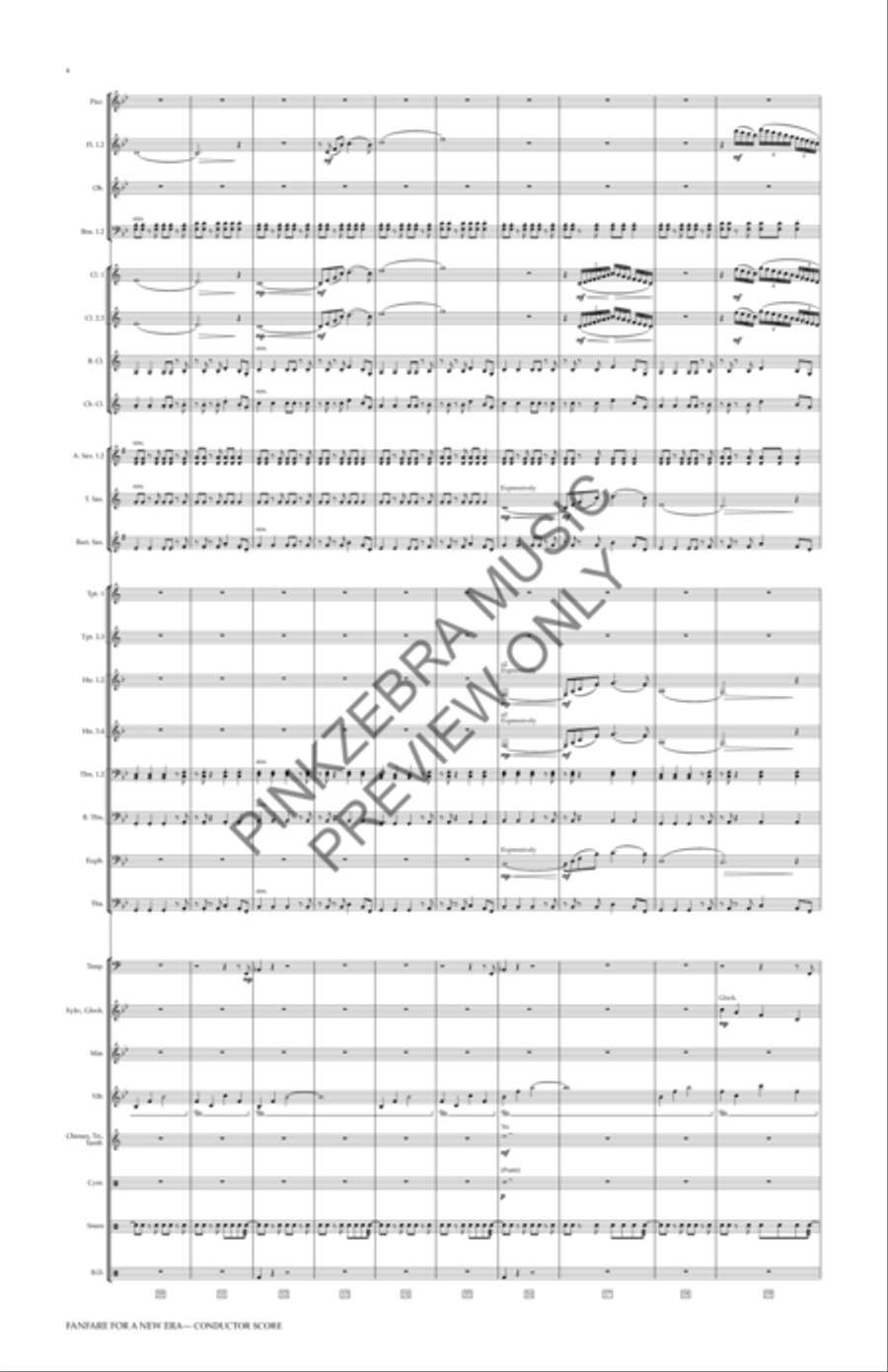 Fanfare for a New Era Additional Score Concert Band scores gallery preview page 5