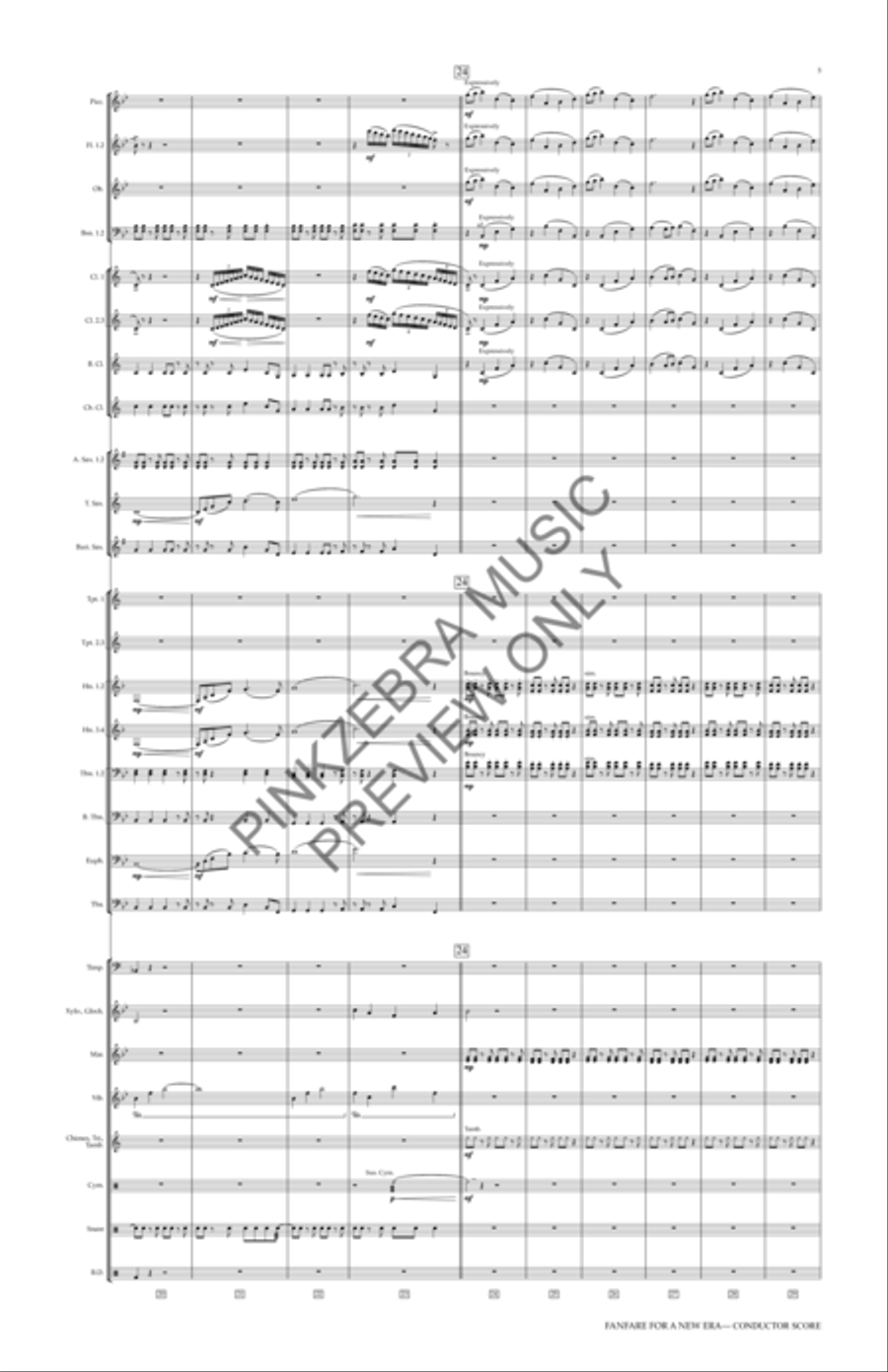 Fanfare for a New Era Additional Score Concert Band scores gallery preview page 6