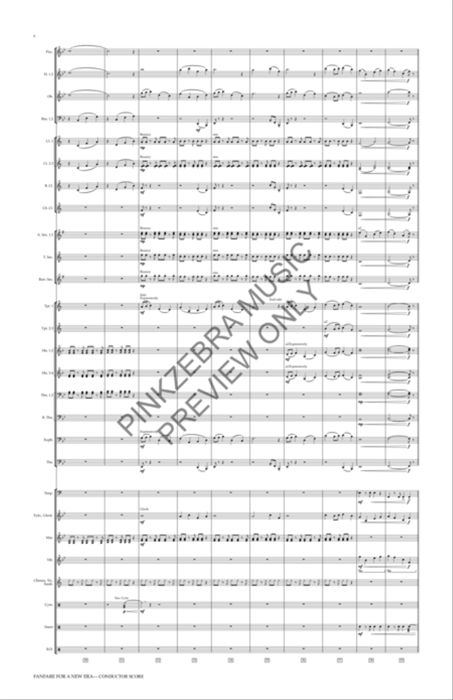 Fanfare for a New Era Additional Score Concert Band scores gallery preview page 7
