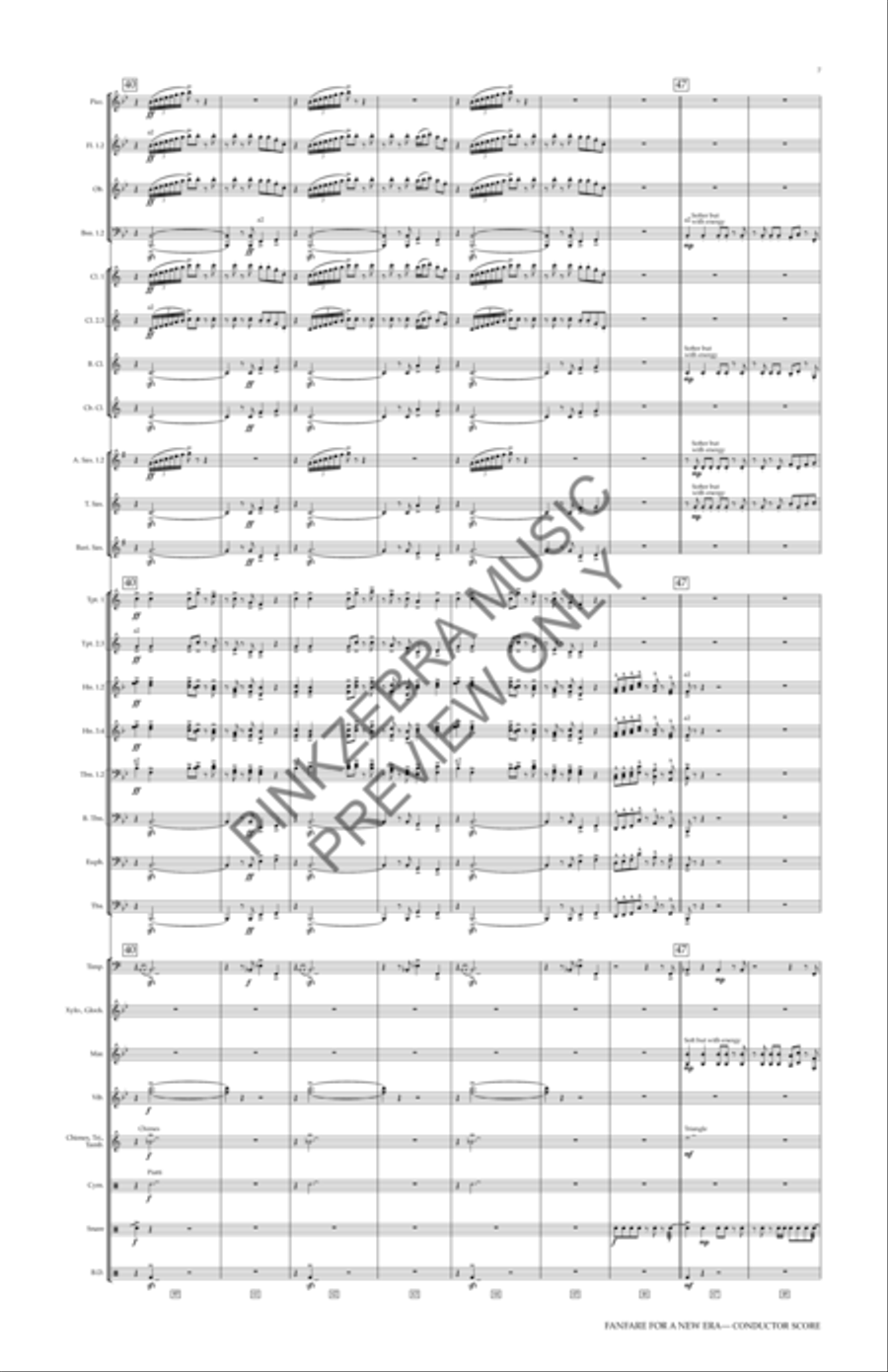 Fanfare for a New Era Additional Score Concert Band scores gallery preview page 8