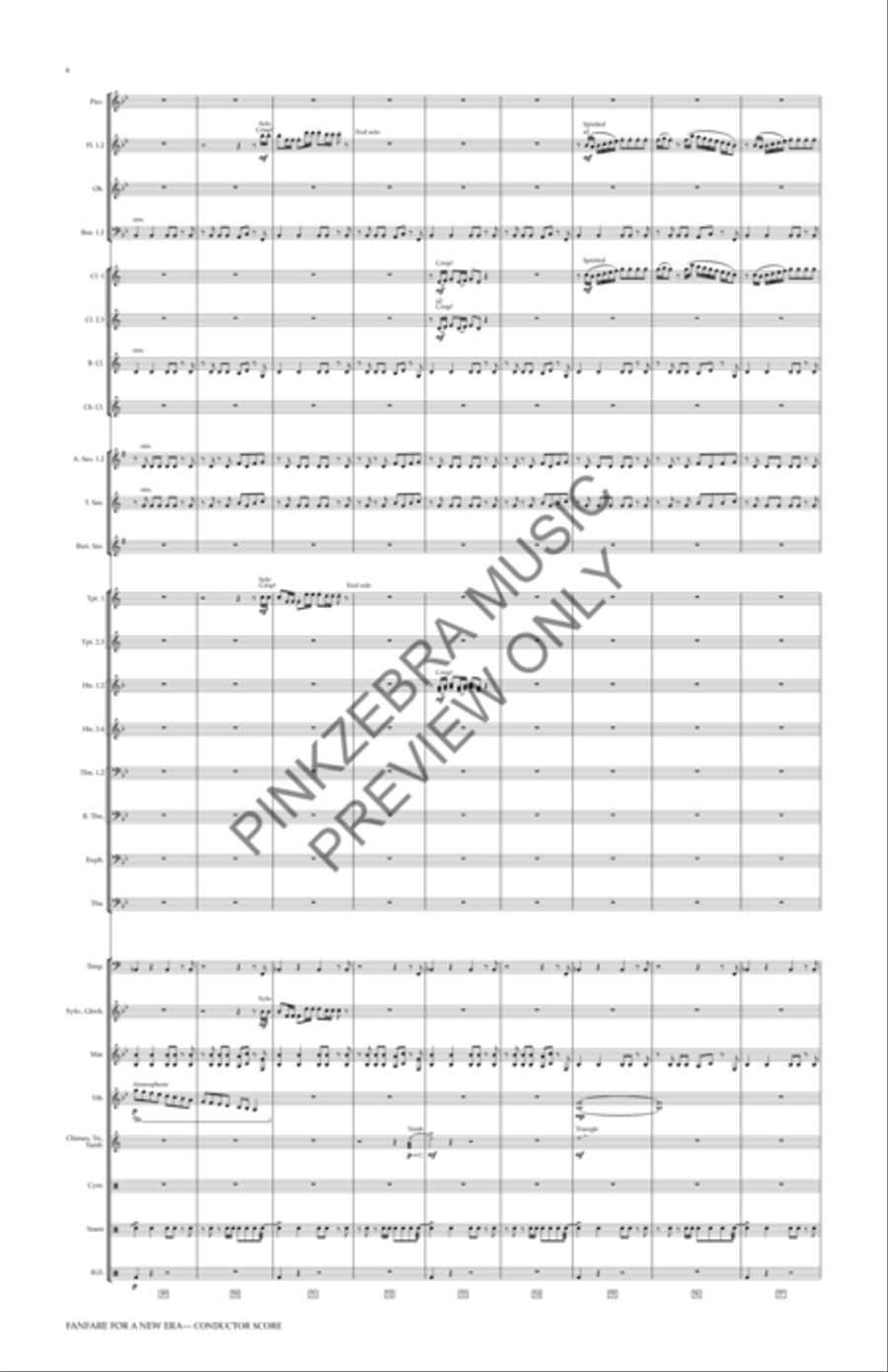 Fanfare for a New Era Additional Score Concert Band scores gallery preview page 9