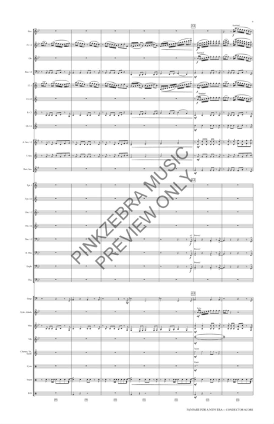 Fanfare for a New Era Additional Score Concert Band scores gallery preview page 10