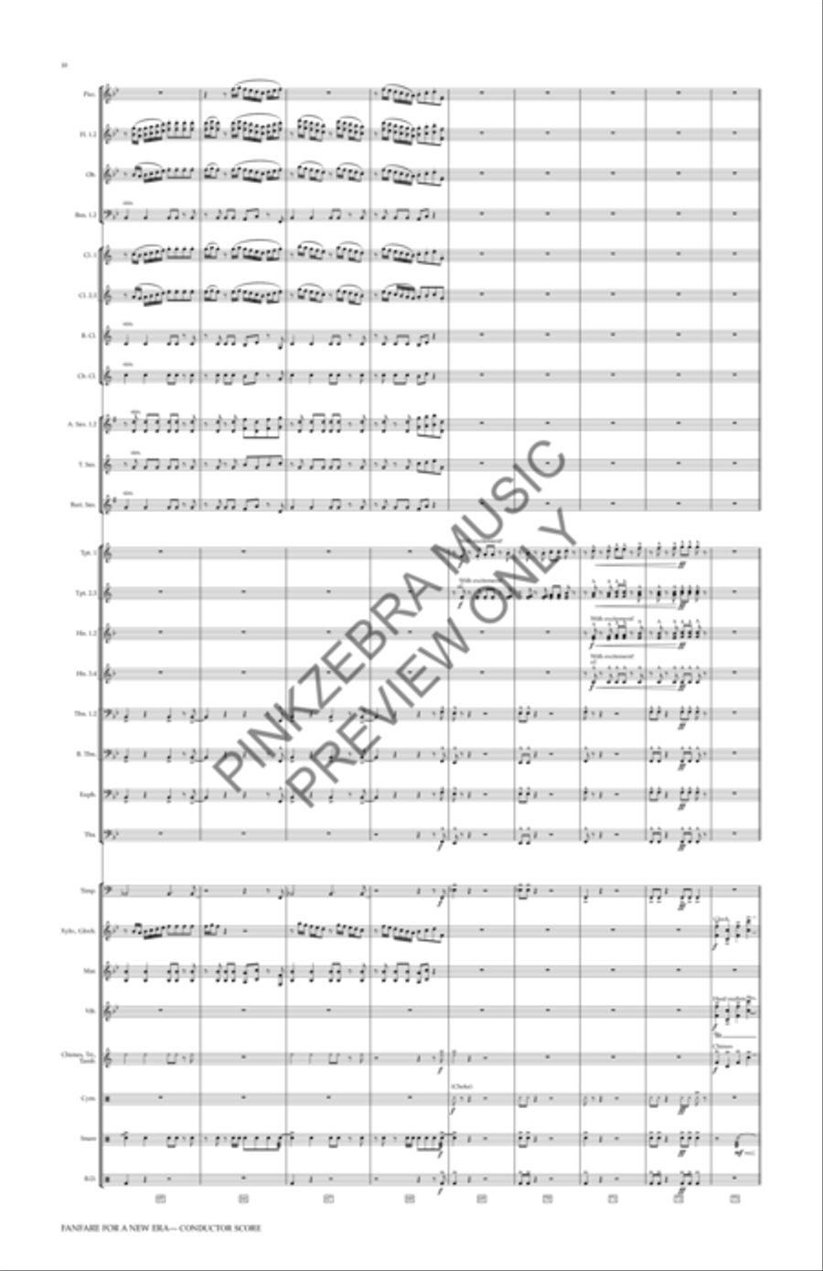 Fanfare for a New Era Additional Score Concert Band scores gallery preview page 11