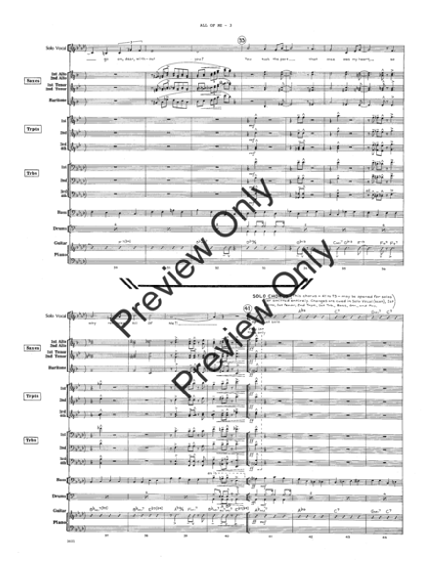 All Of Me (Full Score) All Of Me (Full Score) Jazz Ensemble scores gallery preview page 5