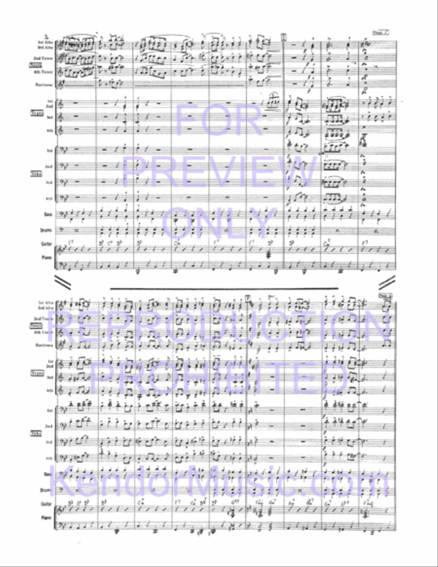 Little Brown Jug (Full Score) Jazz Ensemble scores gallery preview page 4