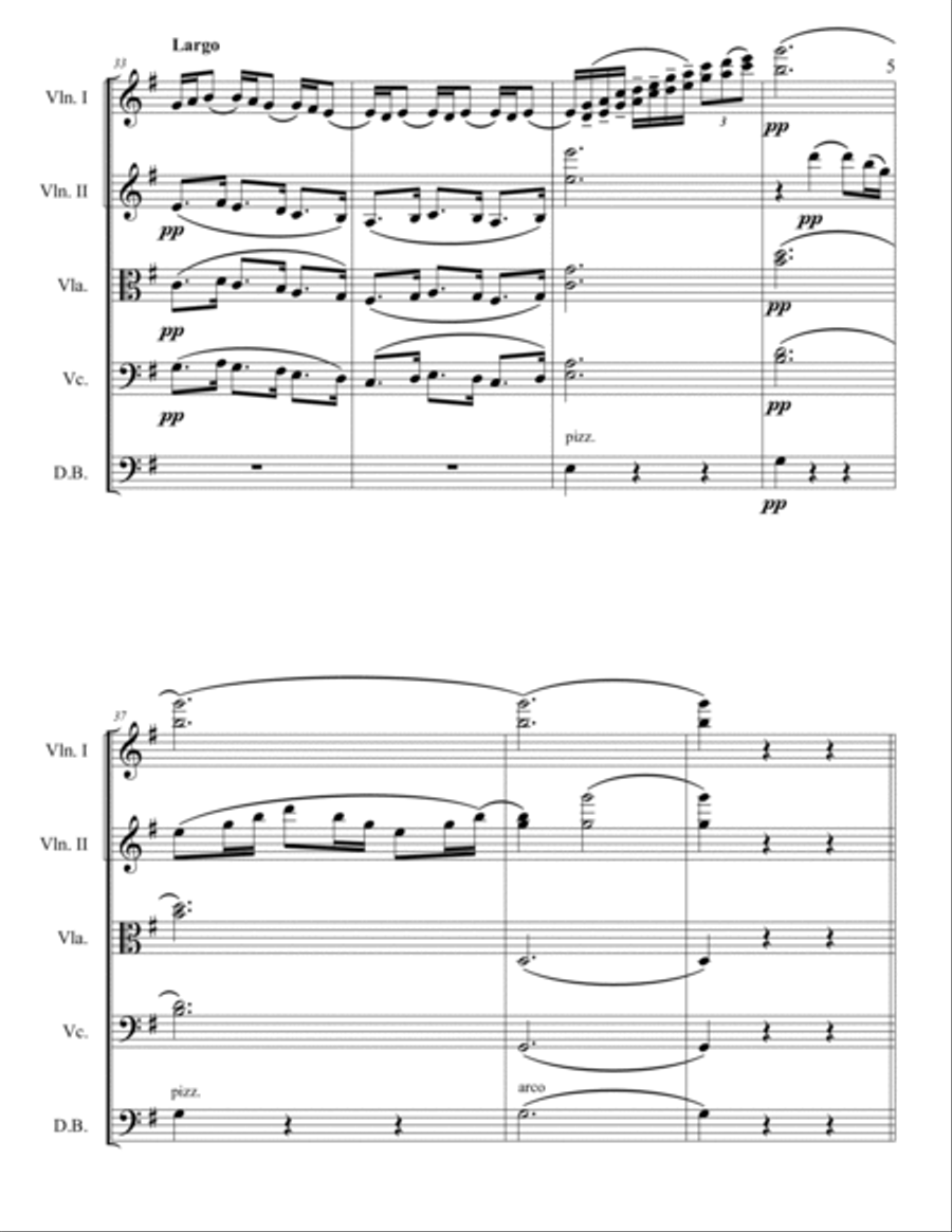 The Girl With Flaxen Hair (pd) String Quintet scores gallery preview page 5