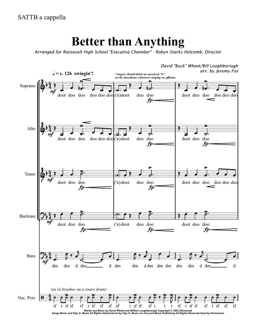 Better Than Anything Better Than Anything Vocal Jazz Ensemble scores gallery preview page 2
