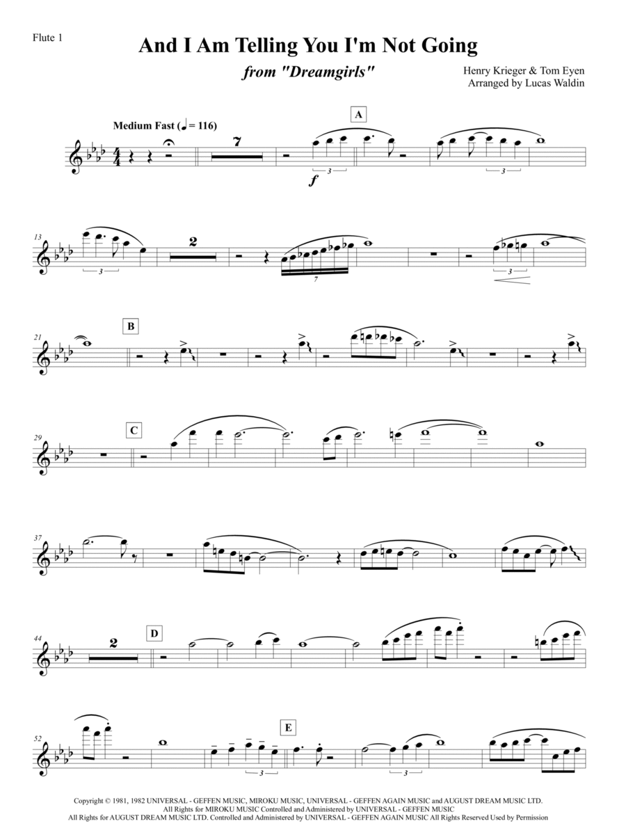And I Am Telling You I'm Not Going Full Orchestra scores gallery preview page 1
