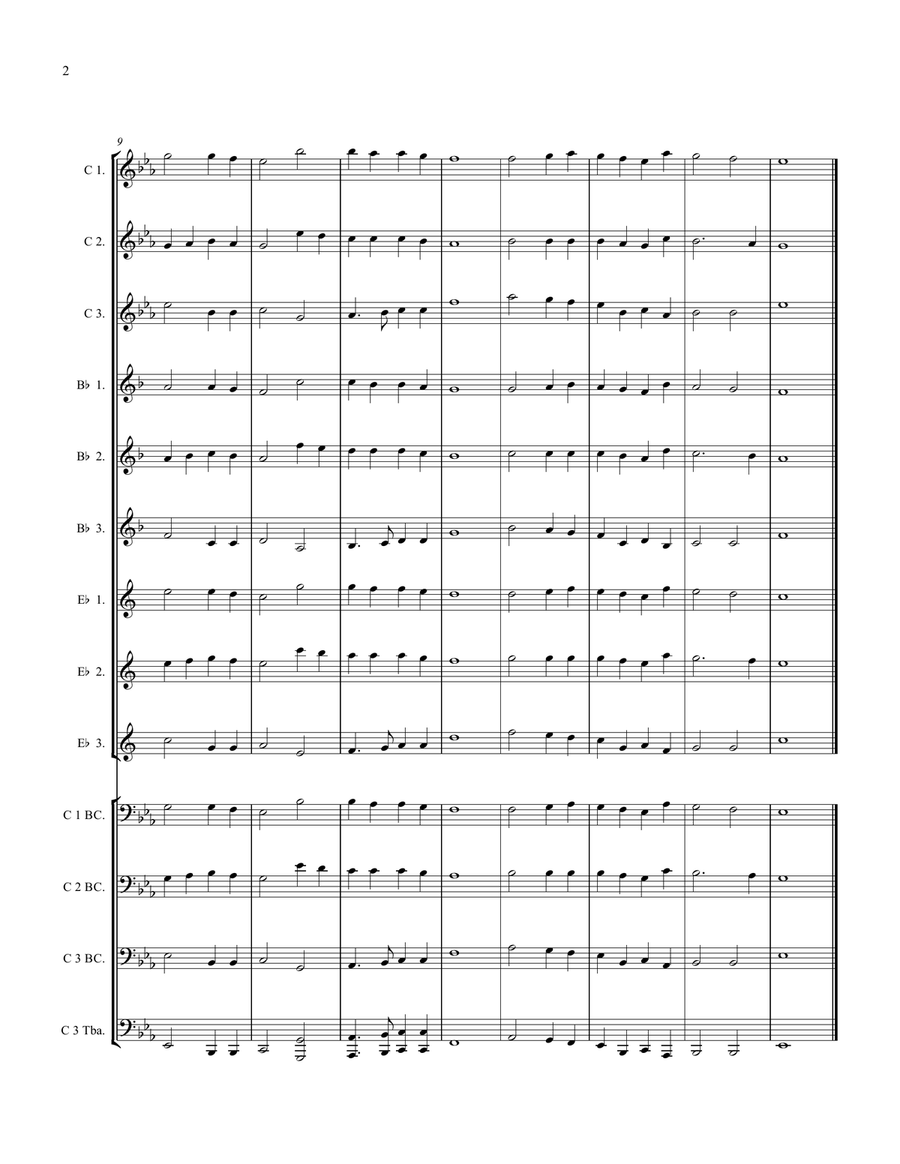Abide With Me (Flexible Trio) Small Ensemble scores gallery preview page 2