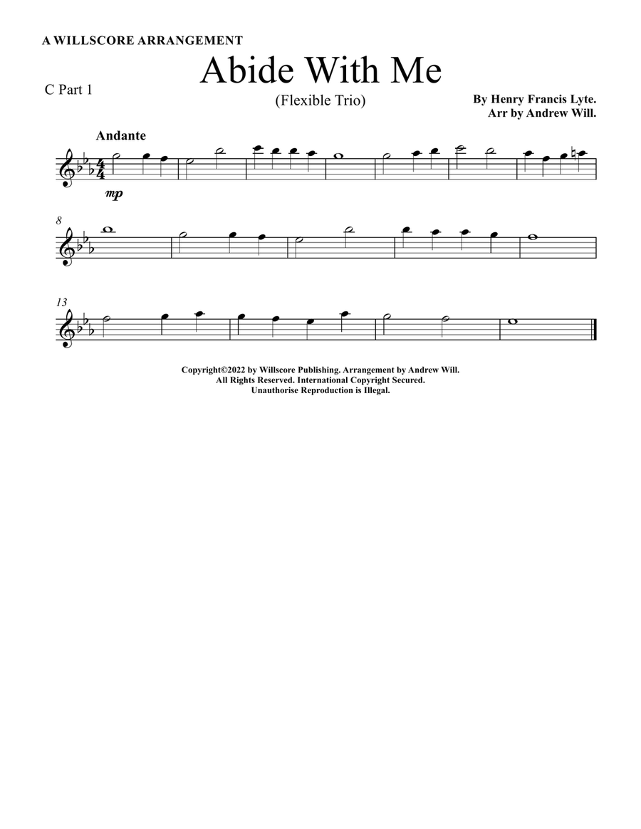 Abide With Me (Flexible Trio) Small Ensemble scores gallery preview page 3