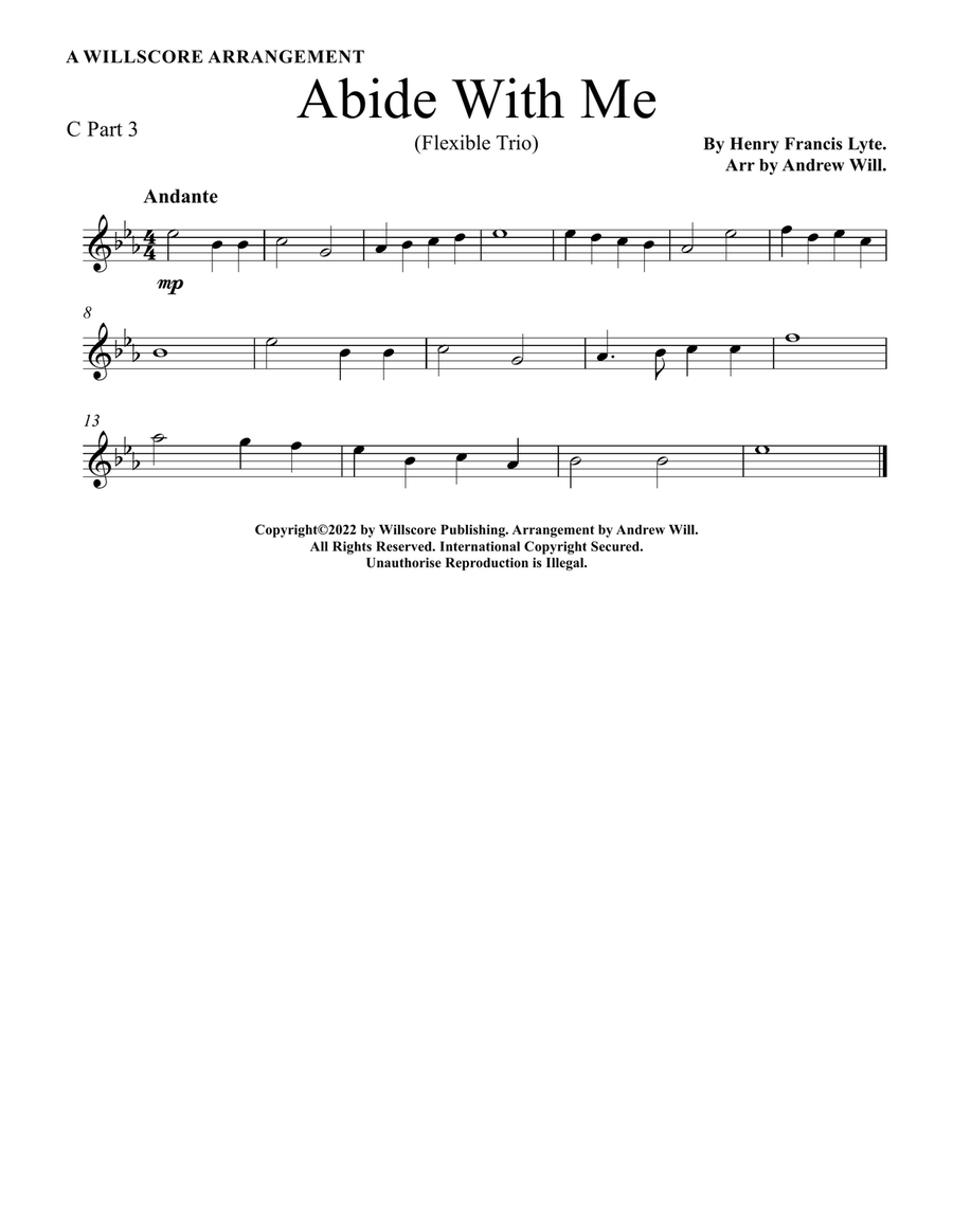 Abide With Me (Flexible Trio) Small Ensemble scores gallery preview page 5