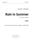 Rain In Summer