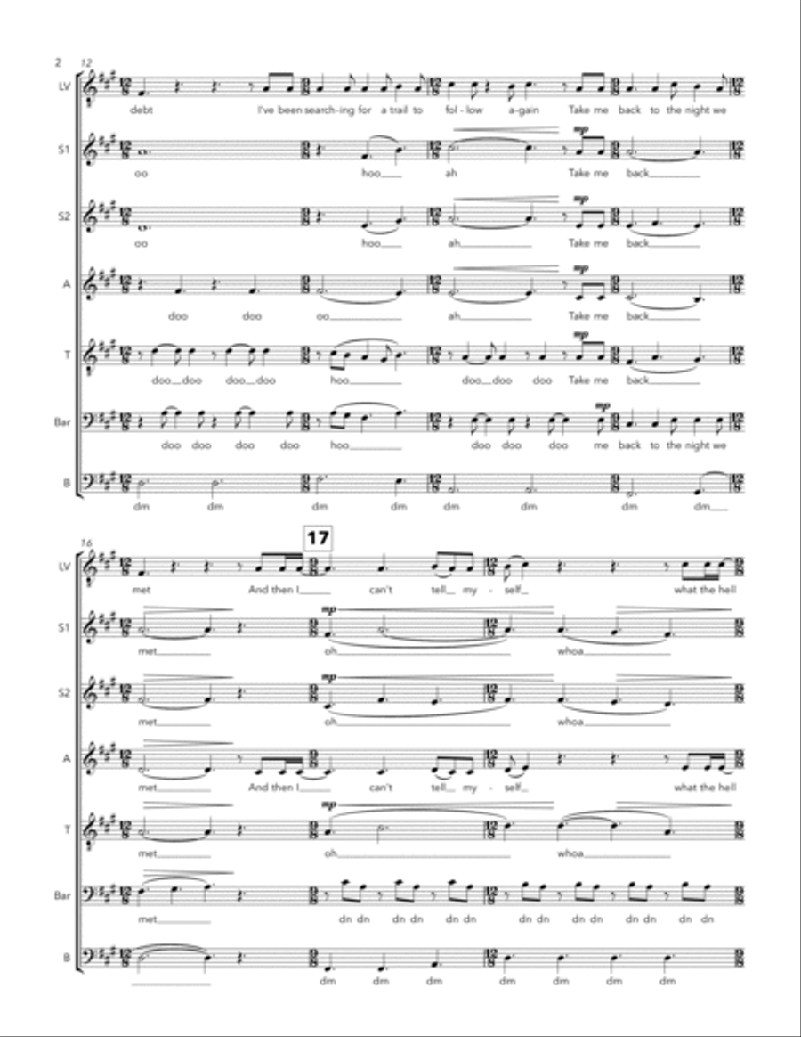 The Night We Met A Cappella scores gallery preview page 2