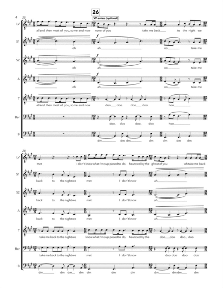 The Night We Met A Cappella scores gallery preview page 4
