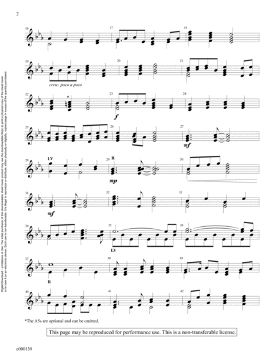 Christ the Lord Is Risen Today (Reproducible Download) 3-Octaves scores gallery preview page 2