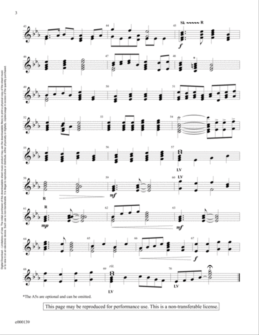 Christ the Lord Is Risen Today (Reproducible Download) 3-Octaves scores gallery preview page 3