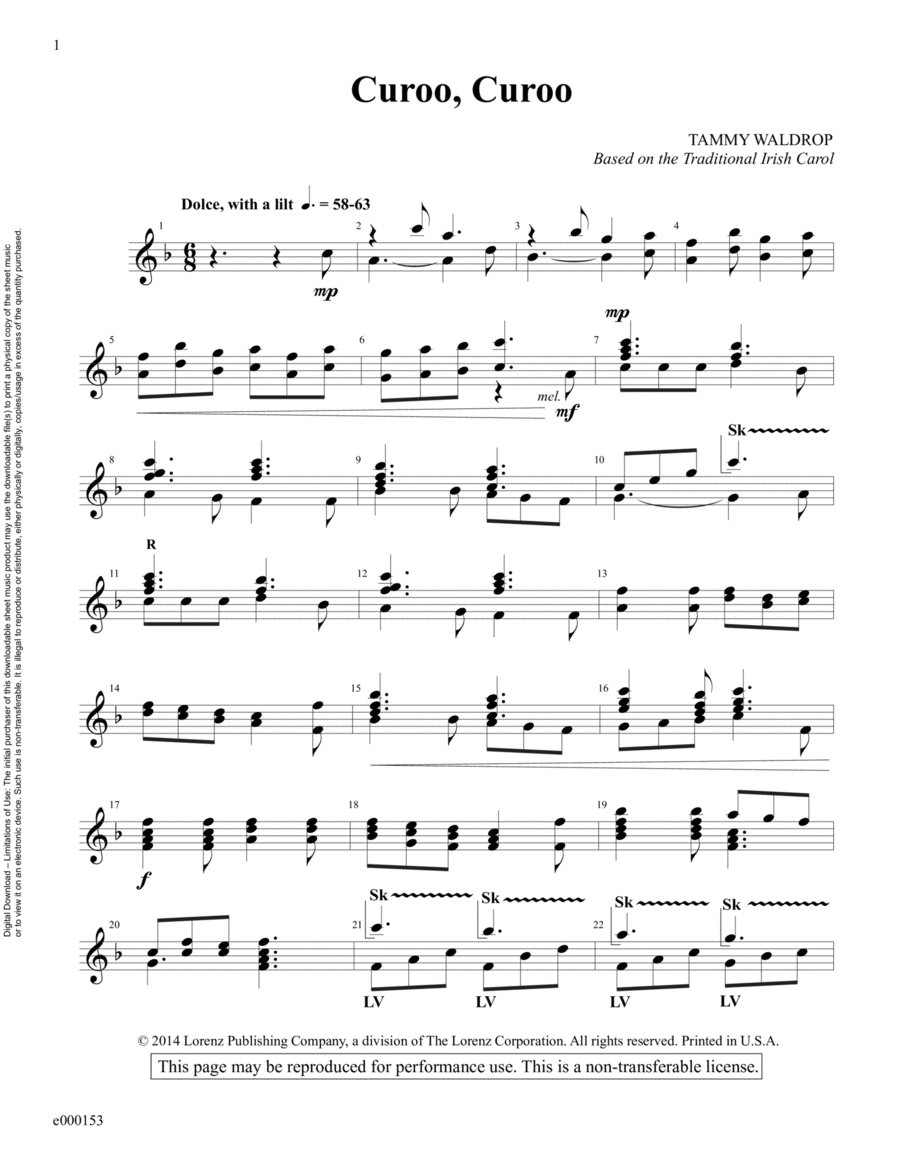 Curoo, Curoo (Reproducible Download) 3-Octaves scores gallery preview page 1