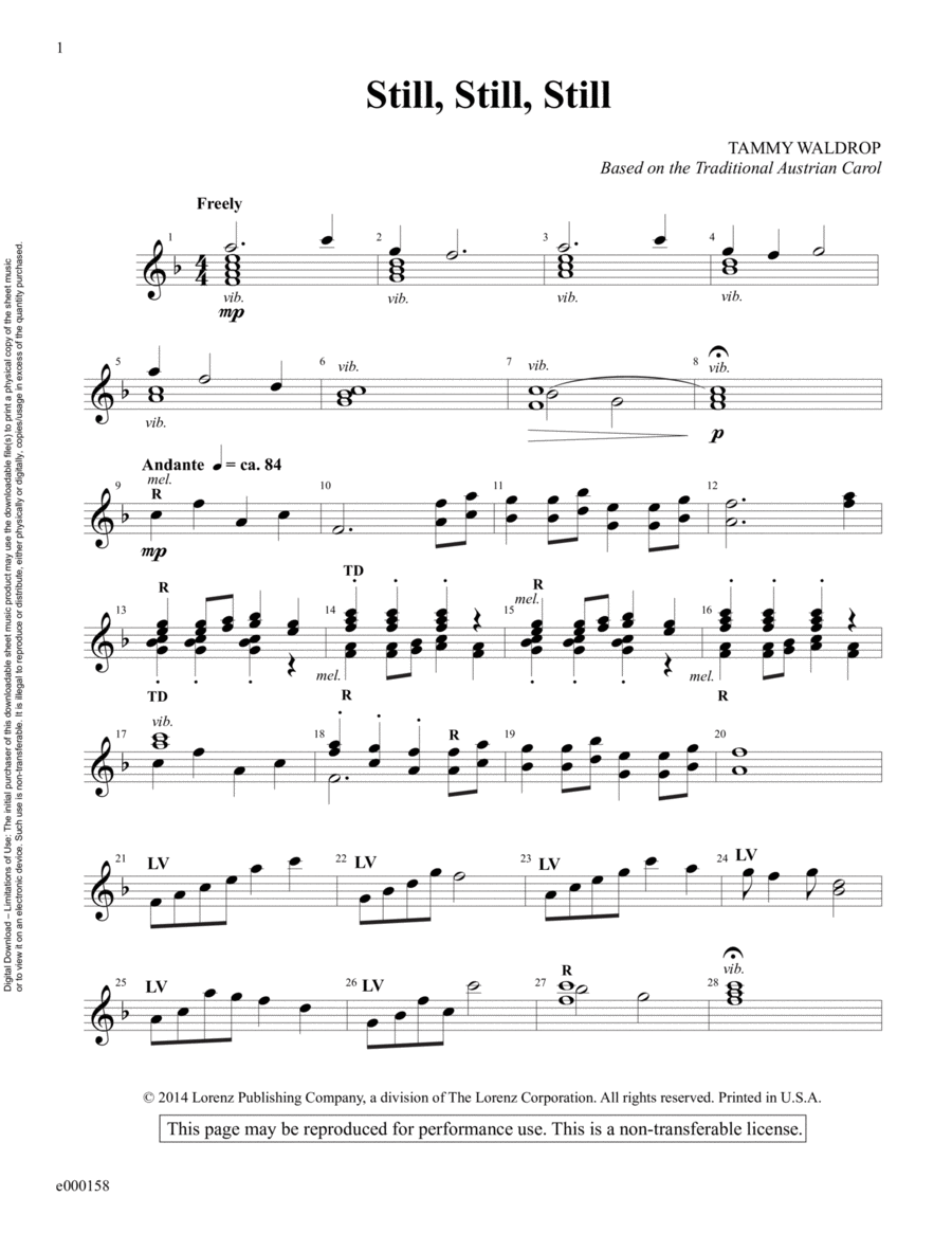Still, Still, Still (Reproducible Download) 3-Octaves scores gallery preview page 1