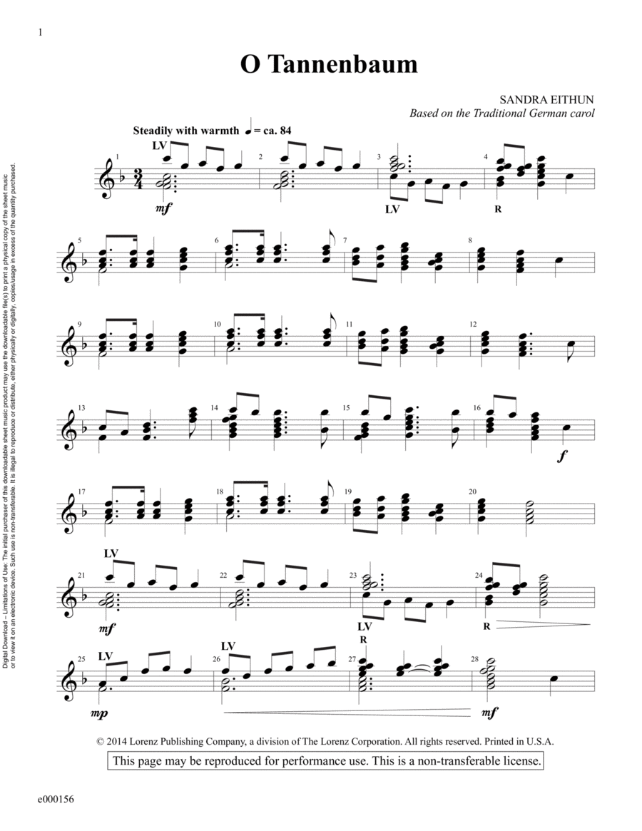 O Tannenbaum (Reproducible Download) 3-Octaves scores gallery preview page 1