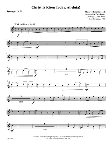 Christ is Risen Today, Alleluia! - Trumpet Part (Digital Download)