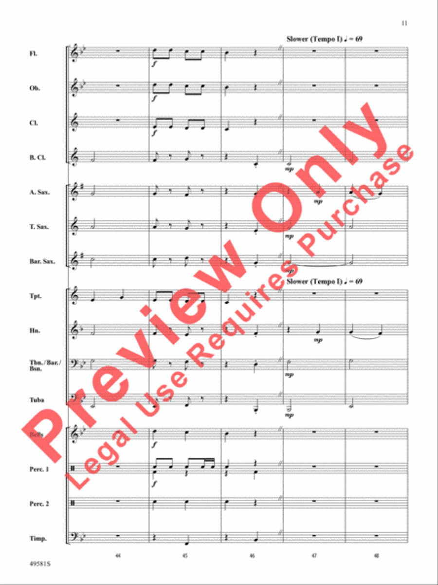 American River Medley American River Medley Concert Band scores gallery preview page 12