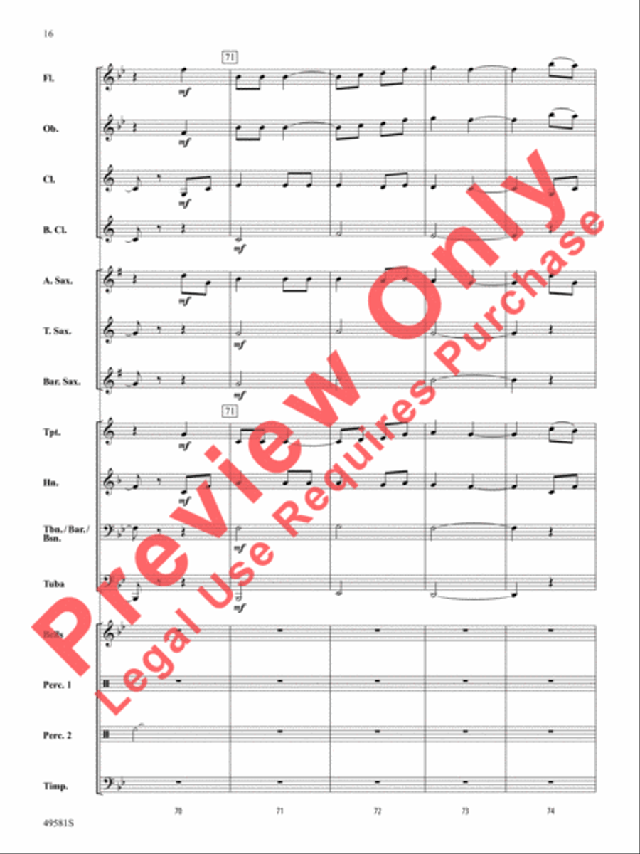 American River Medley American River Medley Concert Band scores gallery preview page 17