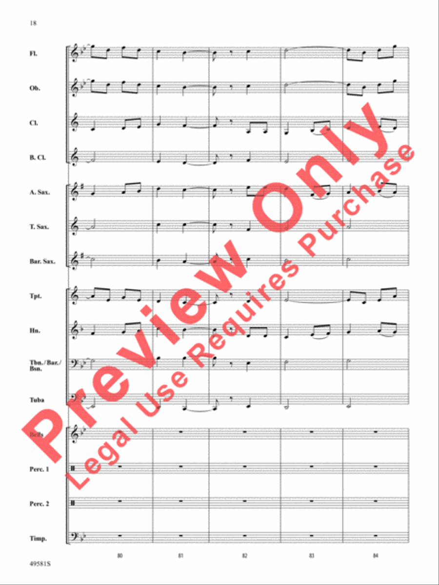 American River Medley American River Medley Concert Band scores gallery preview page 19