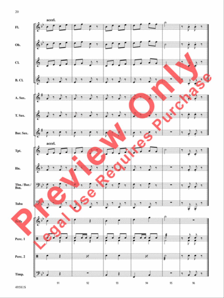 American River Medley American River Medley Concert Band scores gallery preview page 21