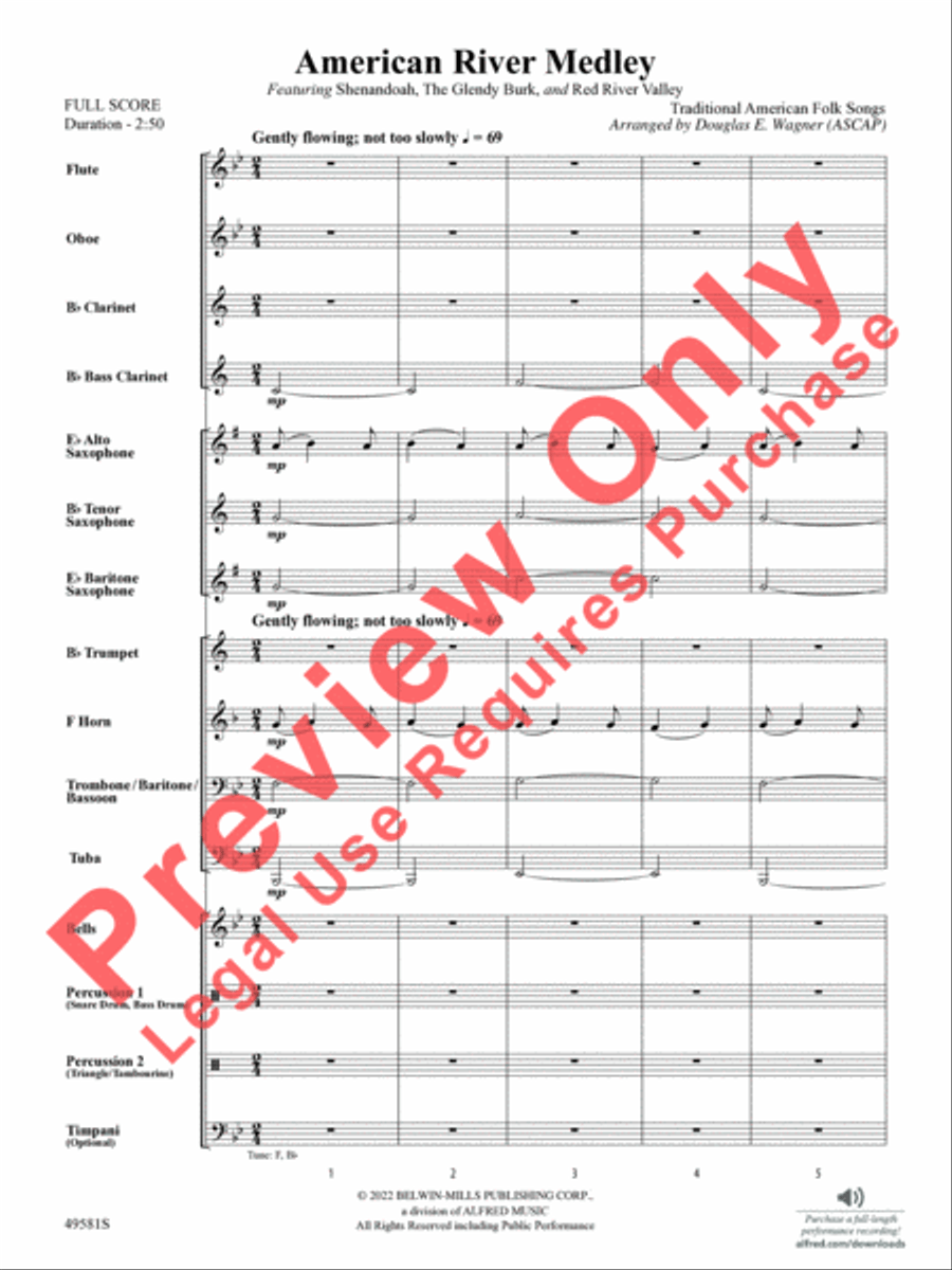 American River Medley American River Medley Concert Band scores gallery preview page 4