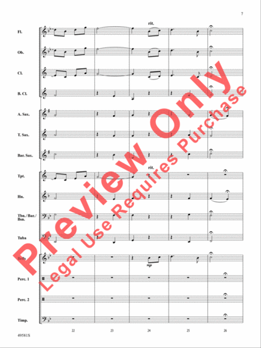 American River Medley American River Medley Concert Band scores gallery preview page 8
