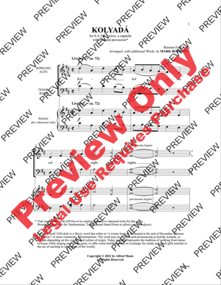 Kolyadá 4-Part scores gallery preview page 2