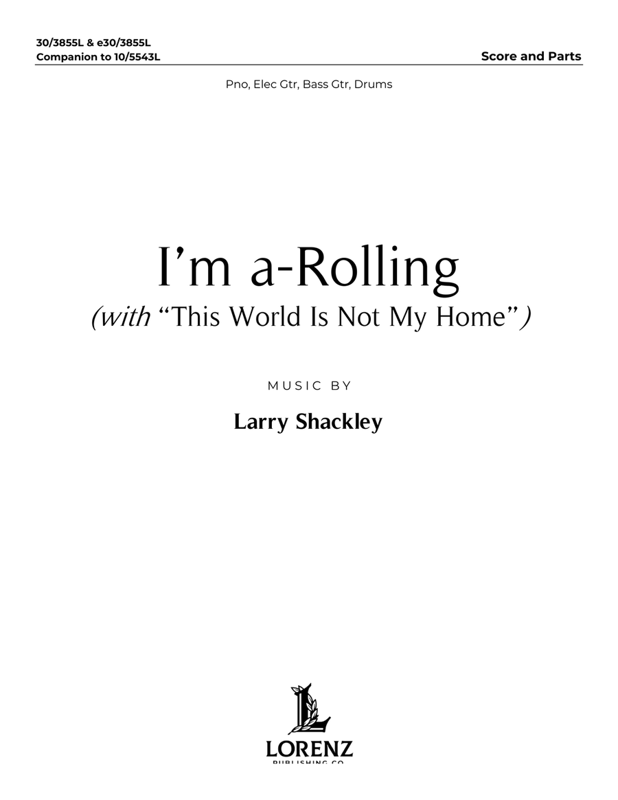 I'm a-Rolling - Downloadable Rhythm Score and Parts Rhythm Section scores gallery preview page 1