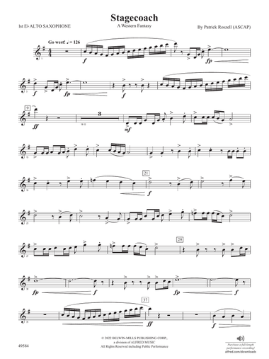 Stagecoach: E-flat Alto Saxophone