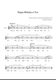 Happy Birthday to You in C Lead Sheet mini preview
