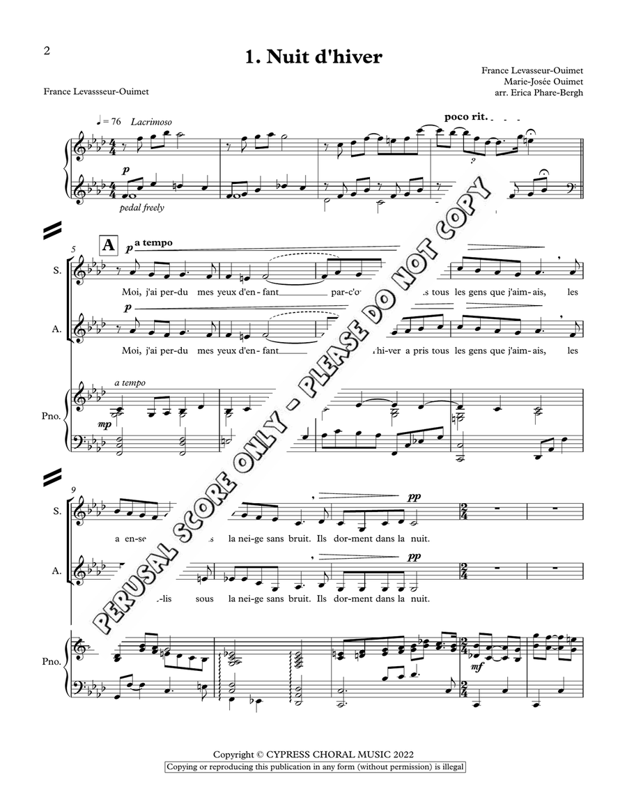 Mes Hivers Trilogy Mes Hivers Trilogy 4-Part scores gallery preview page 2